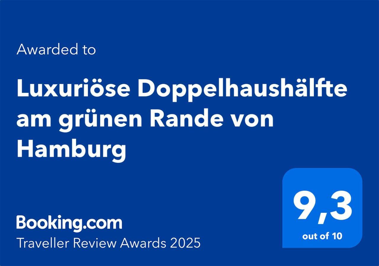 Luxurioese Doppelhaushaelfte Am Gruenen Rande Von Hamburg Apartment Oststeinbek Luaran gambar